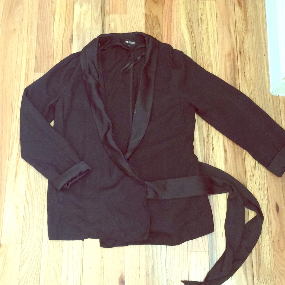 Tuxedo wrap jacket